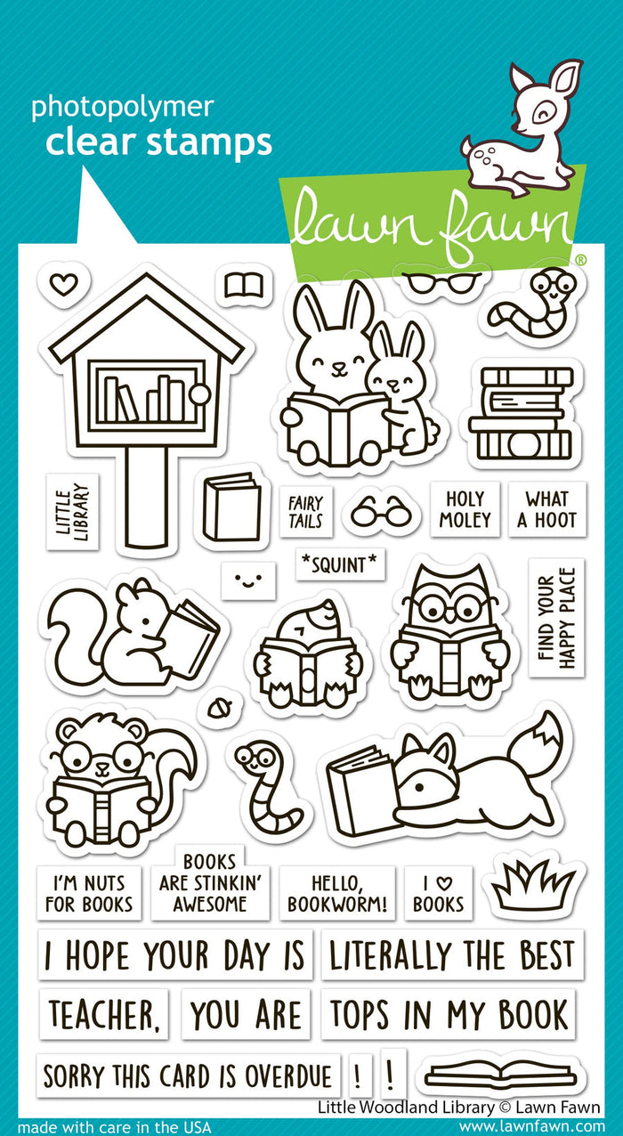 Lawn Fawn - LITTLE WOODLAND LIBRARY - Stamps set