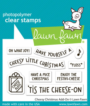 Lawn Fawn - CHEESY CHRISTMAS Add-On - Stamps Set