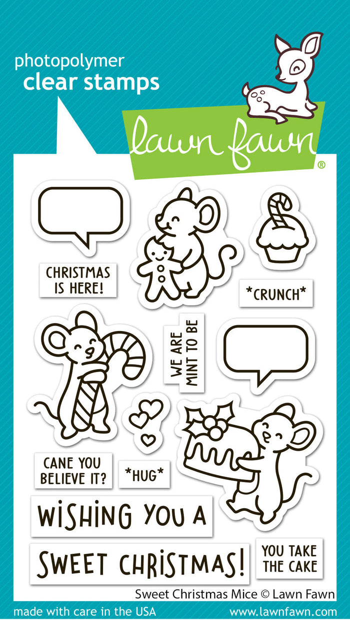 Lawn Fawn - SWEET CHRISTMAS MICE  - Stamps Set