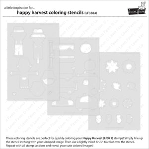 Lawn Fawn - HAPPY HARVEST - Coloring Stencils