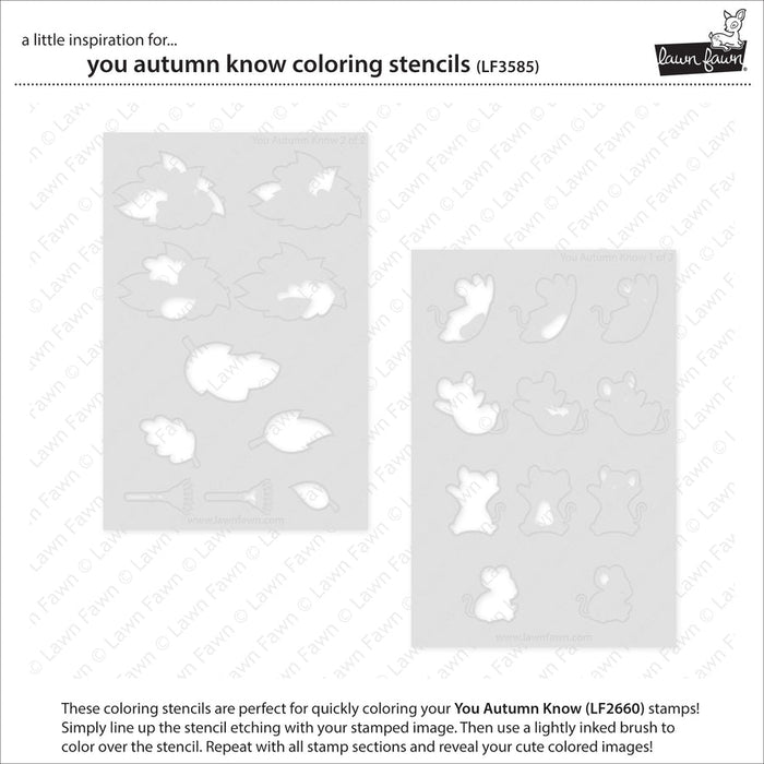 Lawn Fawn - YOU AUTUMN KNOW - Coloring Stencils