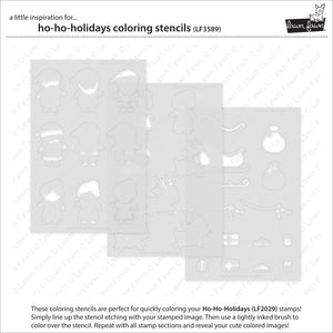 Lawn Fawn - HO-HO-HOLIDAYS - Coloring Stencils