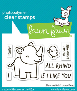 Lawn Fawn - RHINO-MITE! - Stamps Set