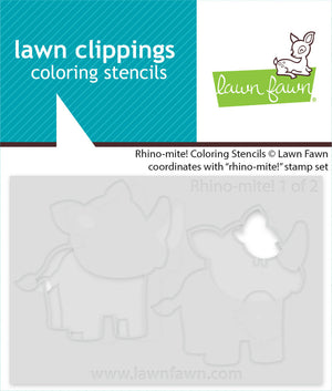 Lawn Fawn - RHINO-MITE! - Coloring Stencils