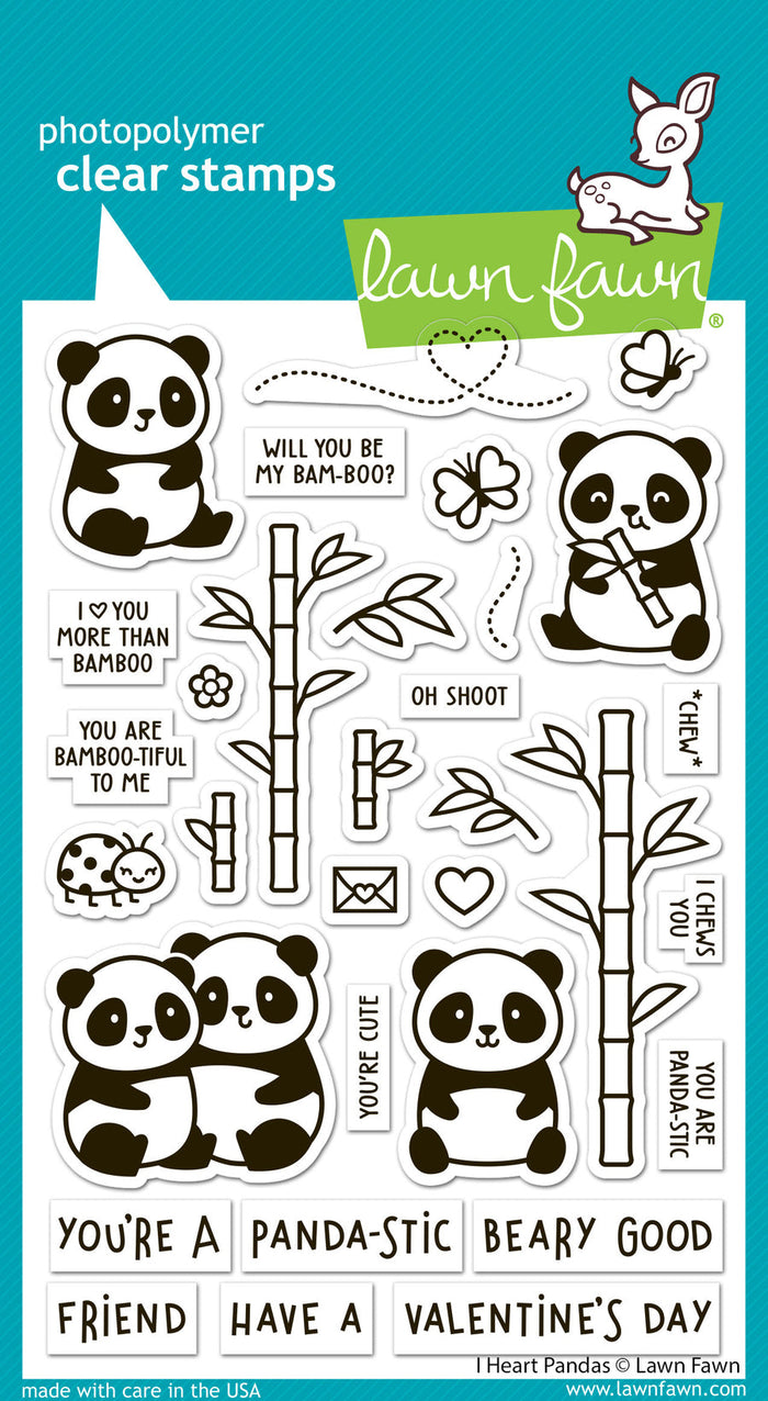 Lawn Fawn - I HEART PANDAS - Stamps Set