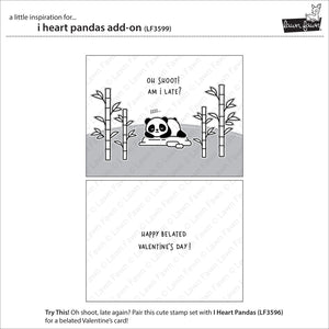 Lawn Fawn - I HEART PANDAS ADD-ON - Stamps Set