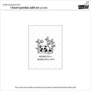 Lawn Fawn - I HEART PANDAS ADD-ON - Stamps Set