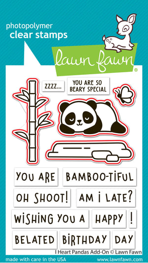 Lawn Fawn - I HEART PANDAS ADD-ON - Dies Set