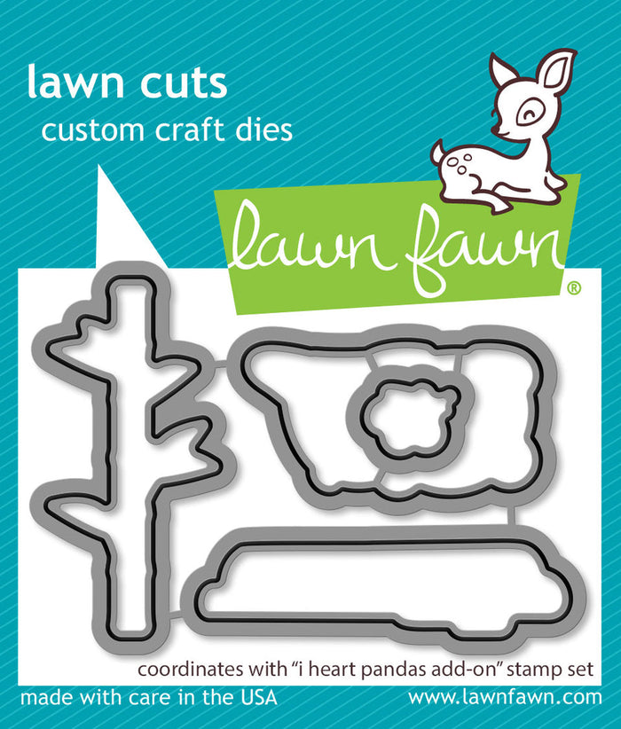 Lawn Fawn - I HEART PANDAS ADD-ON - Dies Set