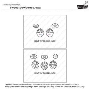 Lawn Fawn - SWEET STRAWBERRY - Stamps set