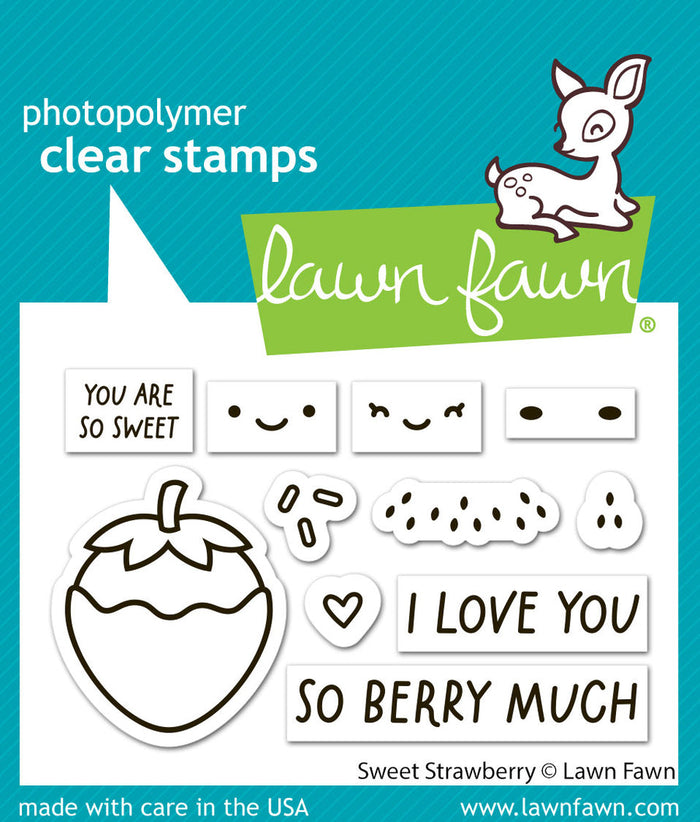 Lawn Fawn - SWEET STRAWBERRY - Stamps set