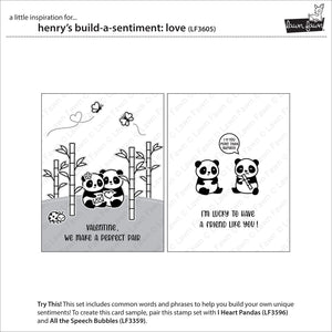 Lawn Fawn - Henry's Build a Sentiment: LOVE - Stamps Set