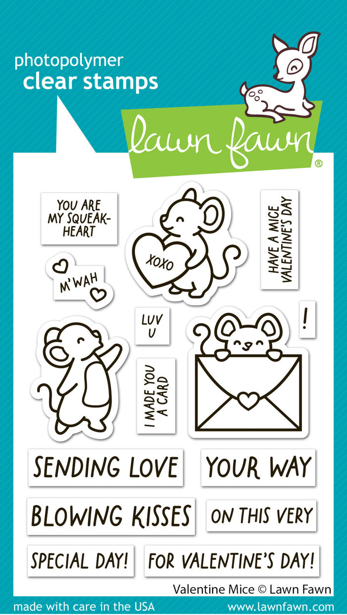 Lawn Fawn - VALENTINE MICE - Stamps Set