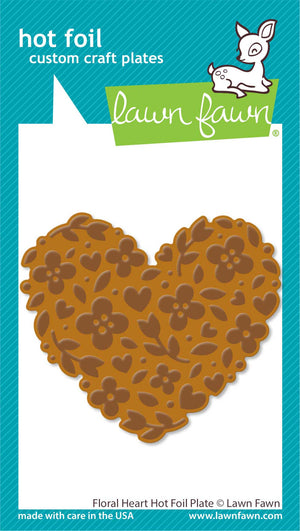 Lawn Fawn - FLORAL HEART - Hot Foil Plate