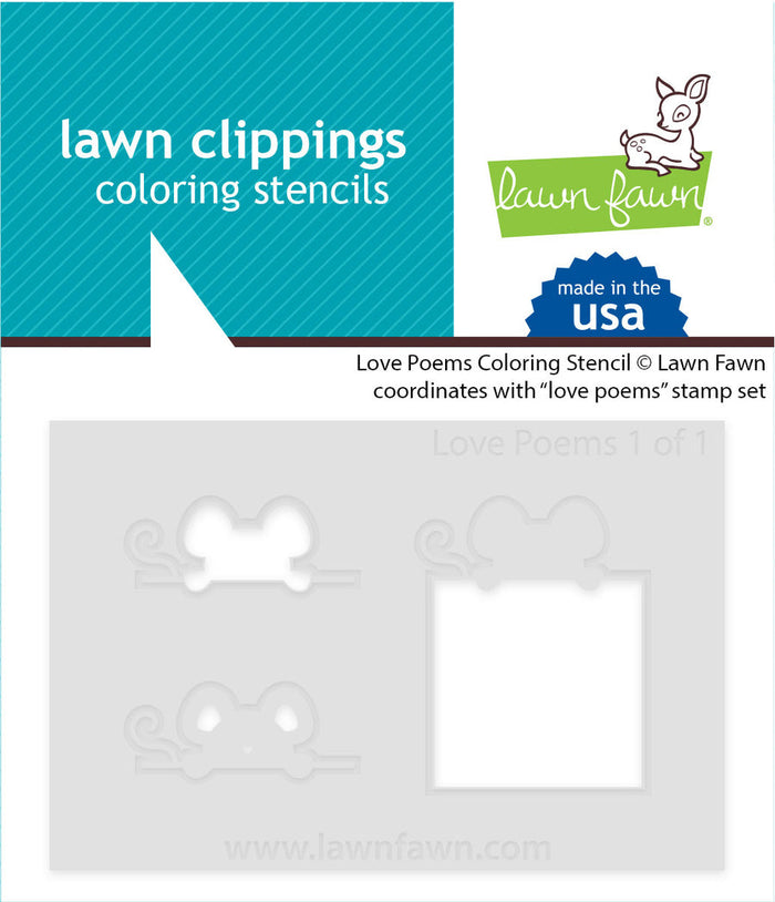 Lawn Fawn - LOVE POEMS - Coloring Stencils