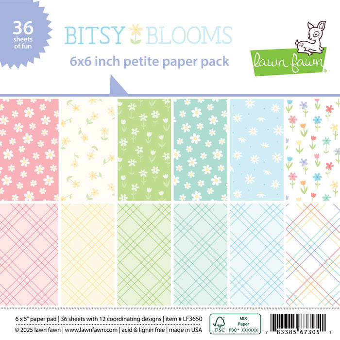 Lawn Fawn - BITSY BLOOMS - Petite Paper Pack 6x6