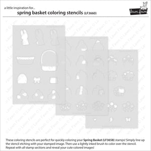 Lawn Fawn - SPRING BASKET - Coloring Stencils