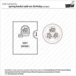 Lawn Fawn - Spring Basket Add-On: BIRTHDAY - Stamps Set