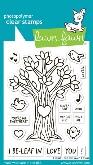 Lawn Fawn - HEART TREE - Stamps Set