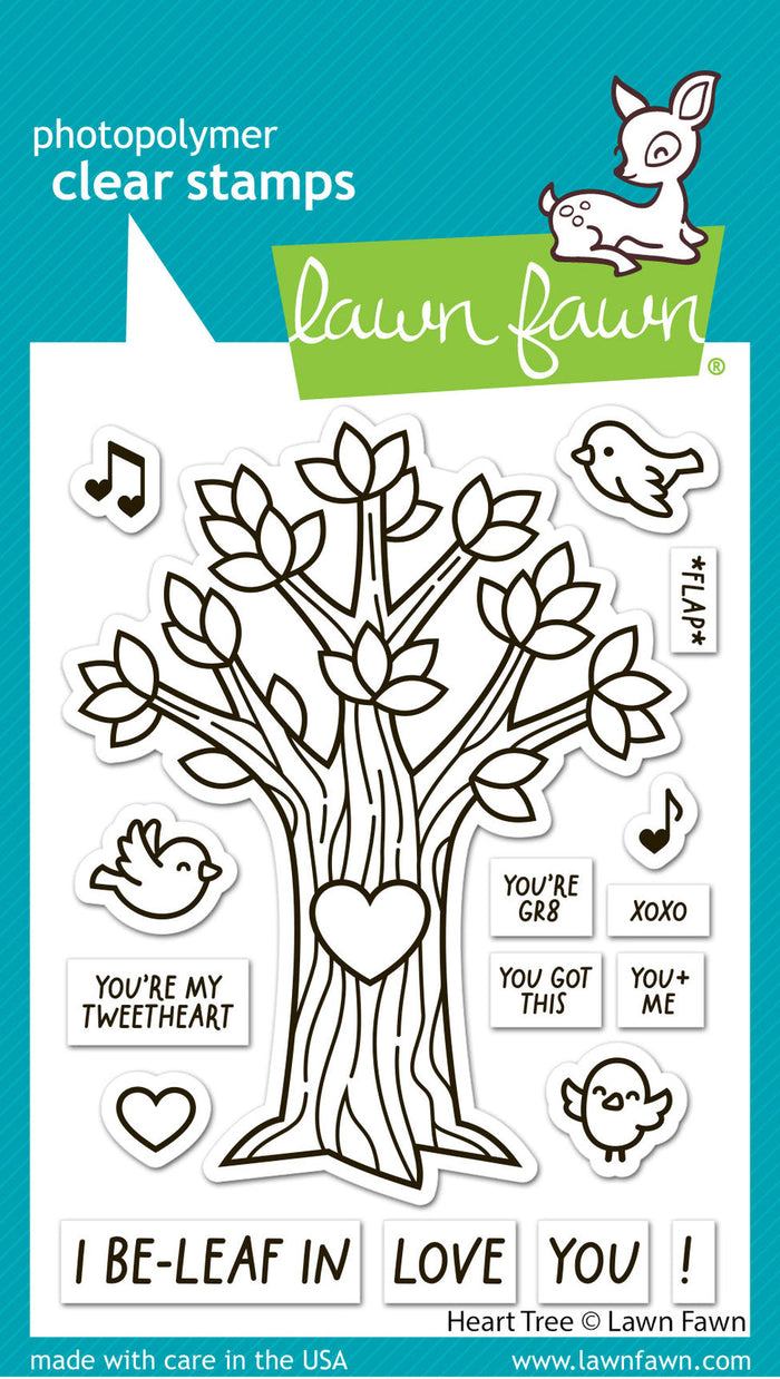 Lawn Fawn - HEART TREE - Stamps Set