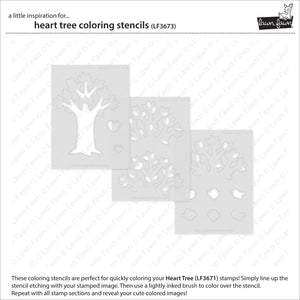 Lawn Fawn - HEART TREE - Coloring Stencils