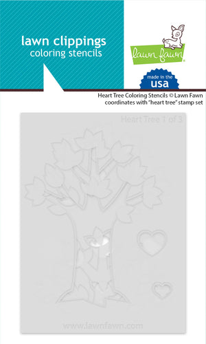 Lawn Fawn - HEART TREE - Coloring Stencils