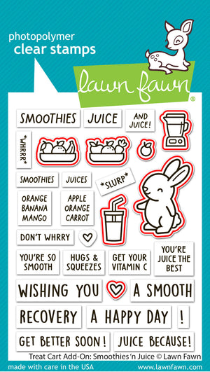 Lawn Fawn - Treat Cart Add-On SMOOTHIES 'n Juice - Coloring Stencils