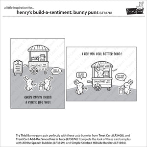 Lawn Fawn - Henry's Build a Sentiment: BUNNY PUNS - Stamps Set