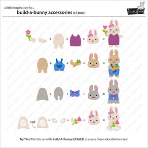 Lawn Fawn - Build-A-Bunny ACCESSORIES - Dies