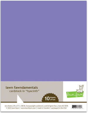 Lawn Fawn - HYACINTH Cardstock 8.5x11 Paper Pack