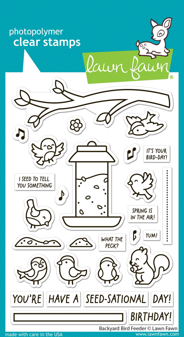 Lawn Fawn - BACKYARD BIRD FEEDER - Stamps Set
