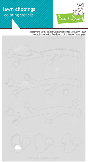 Lawn Fawn - BACKYARD BIRD FEEDER - Coloring Stencils