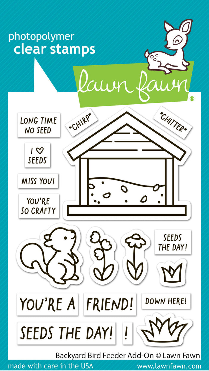 Lawn Fawn - BACKYARD BIRD FEEDER ADD-ON - Stamps Set