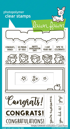 Lawn Fawn - SIMPLY CELEBRATE GRADUATION - Stamps Set