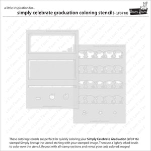 Lawn Fawn - SIMPLY CELEBRATE GRADUATION - Coloring Stencils