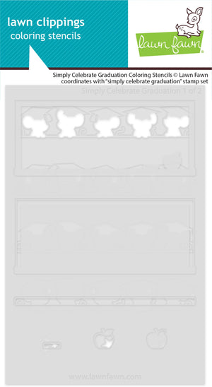 Lawn Fawn - SIMPLY CELEBRATE GRADUATION - Coloring Stencils