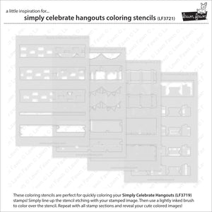 Lawn Fawn - SIMPLY CELEBRATE HANGOUTS - Coloring Stencils