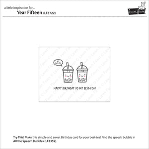 Lawn Fawn - YEAR FIFTEEN (Boba Tea) - Stamps Set