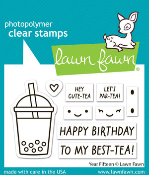 Lawn Fawn - YEAR FIFTEEN (Boba Tea) - Stamps Set