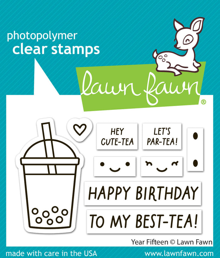 Lawn Fawn - YEAR FIFTEEN (Boba Tea) - Stamps Set