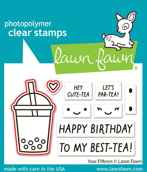 Lawn Fawn - YEAR FIFTEEN (Boba Tea) - Coloring Stencils