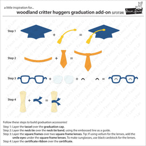 Lawn Fawn - Woodland Critter Huggers GRADUATION Add-On Dies set
