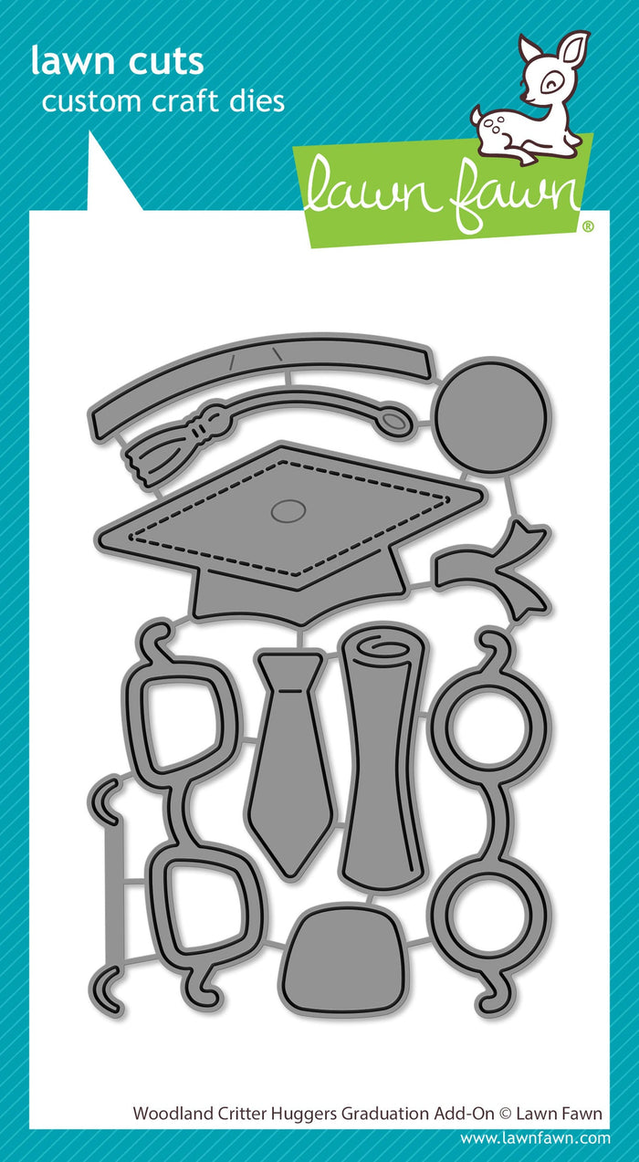 Lawn Fawn - Woodland Critter Huggers GRADUATION Add-On Dies set