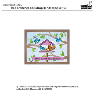 Lawn Fawn - TREE BRANCHES Backdrop: Landscape - Dies Set