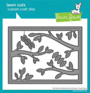 Lawn Fawn - TREE BRANCHES Backdrop: Landscape - Dies Set