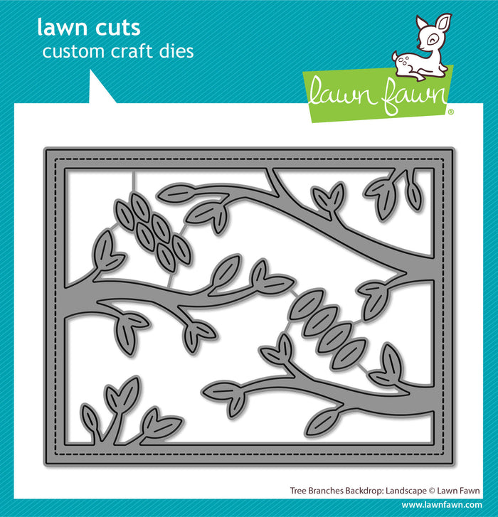 Lawn Fawn - TREE BRANCHES Backdrop: Landscape - Dies Set