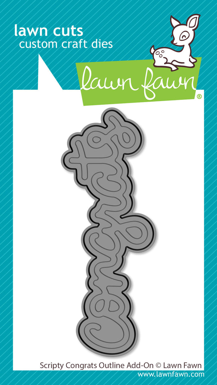 Lawn Fawn - Scripty CONGRATS OUTLINE - Add-On Die