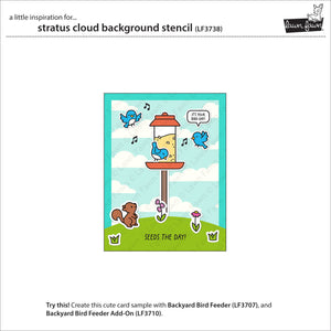 Lawn Fawn - STRATUS CLOUD Background - Lawn Clippings - Stencil