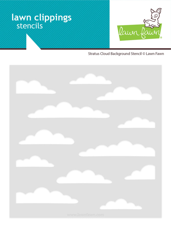Lawn Fawn - STRATUS CLOUD Background - Lawn Clippings - Stencil