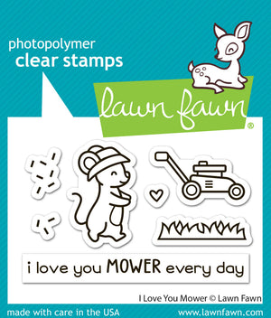Lawn Fawn - I LOVE YOU MOWER - Stamps Set